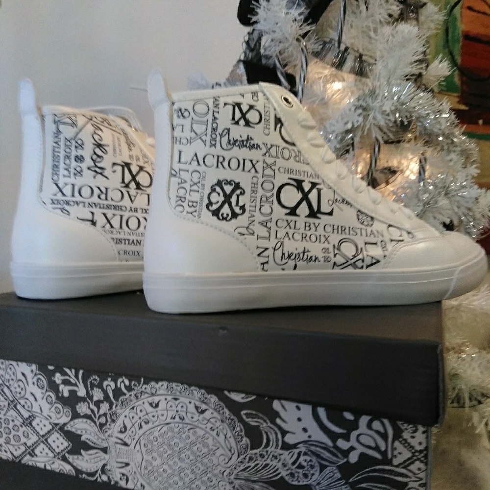Christian Lacroix White Byanca high top tennis